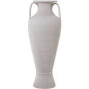 Vase ceramique a anses 80CM blanc sable °30X80CMpour