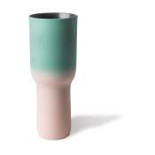 Vase en céramique rose clair 13 x 37 cm Sherbet -