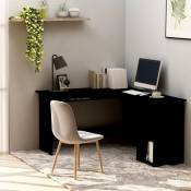 Vidaxl - Bureau Angular avec une section coulissante pour le clavier en bois de haute qualité Couleur : noir