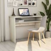 Vidaxl - Bureau pour ordinateurs dans un bureau en bois résistant avec différentes couleurs étagère Couleur : blanc brillant