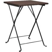 Vidaxl - Table de bistrot pliante Marron 55x54x71 cm