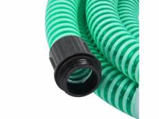 Vidaxl tuyau d'aspiration avec raccords en laiton vert 1,1" 5 m pvc