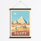 Affiche Le Caire Egypte + Cadre Magnétique (Noir) 50x70 cm