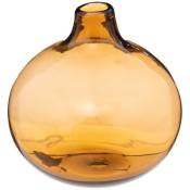 Atmosphera - Soliflore verre ambre D12cm créateur d'intérieur - Ambre