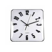 Bigbuy - Horloge Murale Blanc Verre (31 x 5,5 x 31