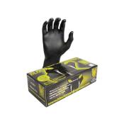 Blackmamba - Boîte de 100 gants jetables nitrile noir