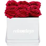 Boîte à roses carré, 9 pièces, Bac floral blanc,