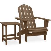 Chaise de jardin Adirondack avec table Bois de sapin