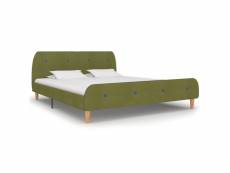 Chic lits et accessoires ligne maseru cadre de lit vert tissu 180 x 200 cm