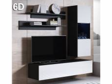 Combinaison de meubles luke 6d noir et blanc (1,6m) MSSD0136-D