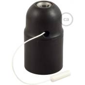 Creative Cables - Kit douille E27 en thermoplastique avec interrupteur à tirette Noir - Noir