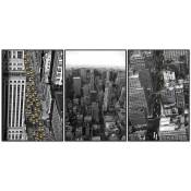 Fanmuebles - Tableau triptyque 60 x 60 cm 'New York'