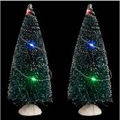 Fééric Lights And Christmas - Accessoire lumineux pour Village de Noël Lot de 2 Sapins Vert lumineux led Multicolore - Feeric Christmas - Multicolore