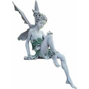 Figurines De Jardin Elfes Assis 22cm Statue D'ange Figurines Jardin Statue De Fée Décoration De Jardin - Aiducho