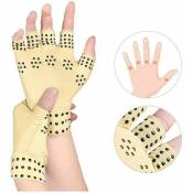Gants anti-arthrite sans doigts, 1 paire de gants de compression respirants et évacuant l'humidité Soulager les douleurs des mains pour traiter
