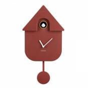 Horloge Coucou moderne Present Time Rouge - Rouge