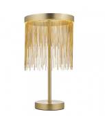 Lampe Design Zelma Acier Plaque Laiton en satin,Effet or 1 ampoule 40cm