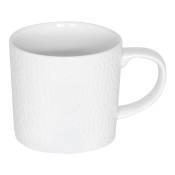 Lot de 4 mugs 30 cl blanc en porcelaine H8
