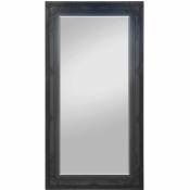 Miroir noir rectangulaire Elena à frise décorative