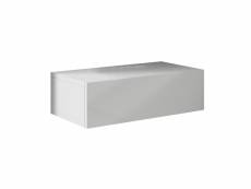 Pack de 2 tables de chevet 1 tiroir – blanc finition brillante – 46 x 15 x 34 cm – europa MNAO100WHWH-2