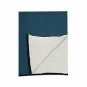 Plaid Double jeu / Laine - 130 x 170 cm - Maison Sarah Lavoine bleu en tissu