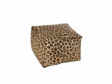 Pouf carré motifs léopard - cheetah - l 45 x l 45