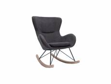Rocking chair design effet velours gris eskua