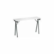 Sans Marque - Table de formation pliante plateau gris clair l 120 x p 40 cm - piétement noir - Maxiburo - Noir
