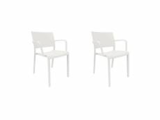 Set 2 fauteuil new fiona - resol - blanc - fibre de
