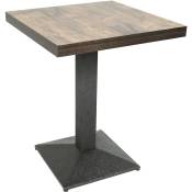 Table 60x60 carrée avec pied central pour bar bistrots Style 1