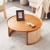 Table basse en bois massif diamètre 70 cm - Table