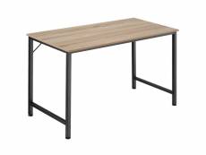 Tectake table de bureau jenkins - bois clair industriel,