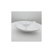 Vasque pour salle de bain Design Céramique Blanc Mat 49x38 cm- Feuille