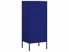 Vidaxl armoire de rangement bleu marine 42,5x35x101,5 cm acier