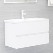 Vidaxl - Cabine de bain de 80 cm avec design élégant de lavabo intégré diverses couleurs Couleur : blanche