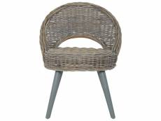 Vidaxl chaise-canapé kubu rotin gris 285230