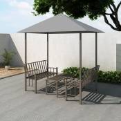 Vidaxl - Chapiteau de jardin avec table et bancs 2,5x1,5x2,4m