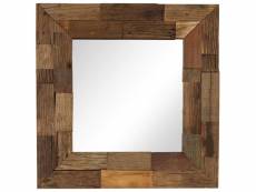 Vidaxl miroir bois de récupération massif 50 x 50 cm 246304