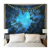 Ahlsen - Tapisserie Murale Forêt étoilée Galaxie