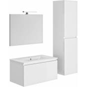 Allibert - Colonne de salle de bain single 40 cm blanc brillant - Blanc