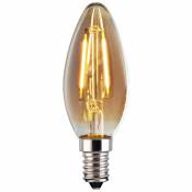 Ampoule led Bougie E14 4W à filament gold vintage