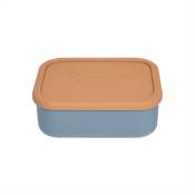 Boîte à déjeuner bleu en silicone H7x19,5x14,7cm