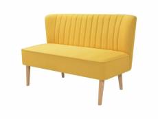 Canapé 117 x 55,5 x 77 cm | canapé fixe | sofa canapé de relaxation tissu jaune meuble pro frco83933