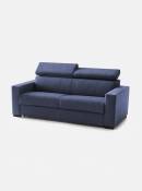 Canapé lit 2 places en tissu bleu 160x95 cm