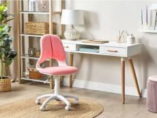 Chaise de bureau en polyester rose marguerite 306101