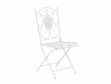 Chaise de jardin en métal sibell , blanc