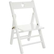 Chaise pliante pour Enfant en bois blanc h 51.9 cm
