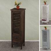 Commode / armoire, 2 tiroirs, 30x25x90cm, shabby, vintage, marron