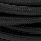 Cordon textile avec interrupteur 2m - Noir