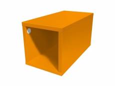 Cube de rangement bois 25x50 cm 25x50 orange CUBE25-O